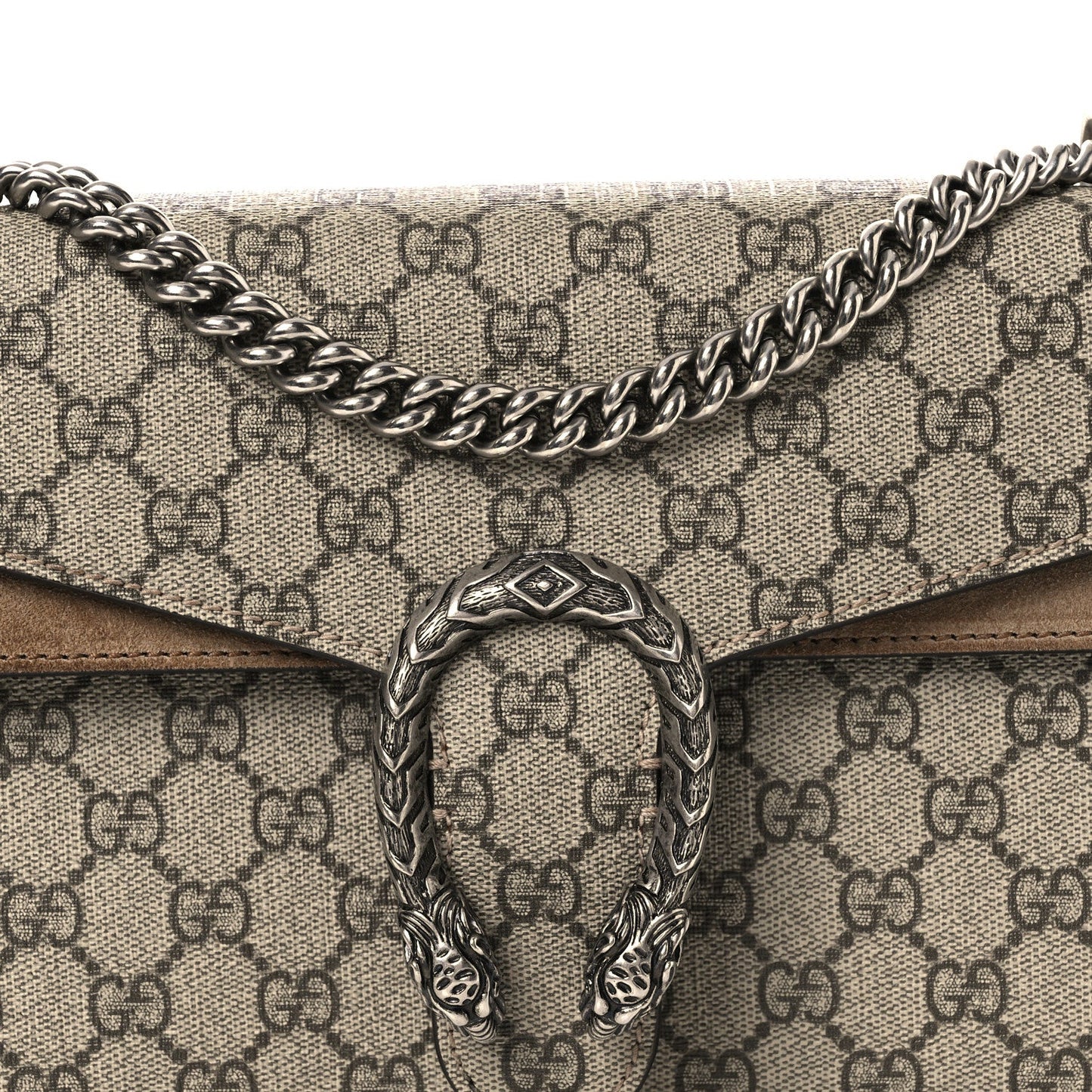 GG Supreme Monogram Small Dionysus Shoulder Bag Taupe Taupe