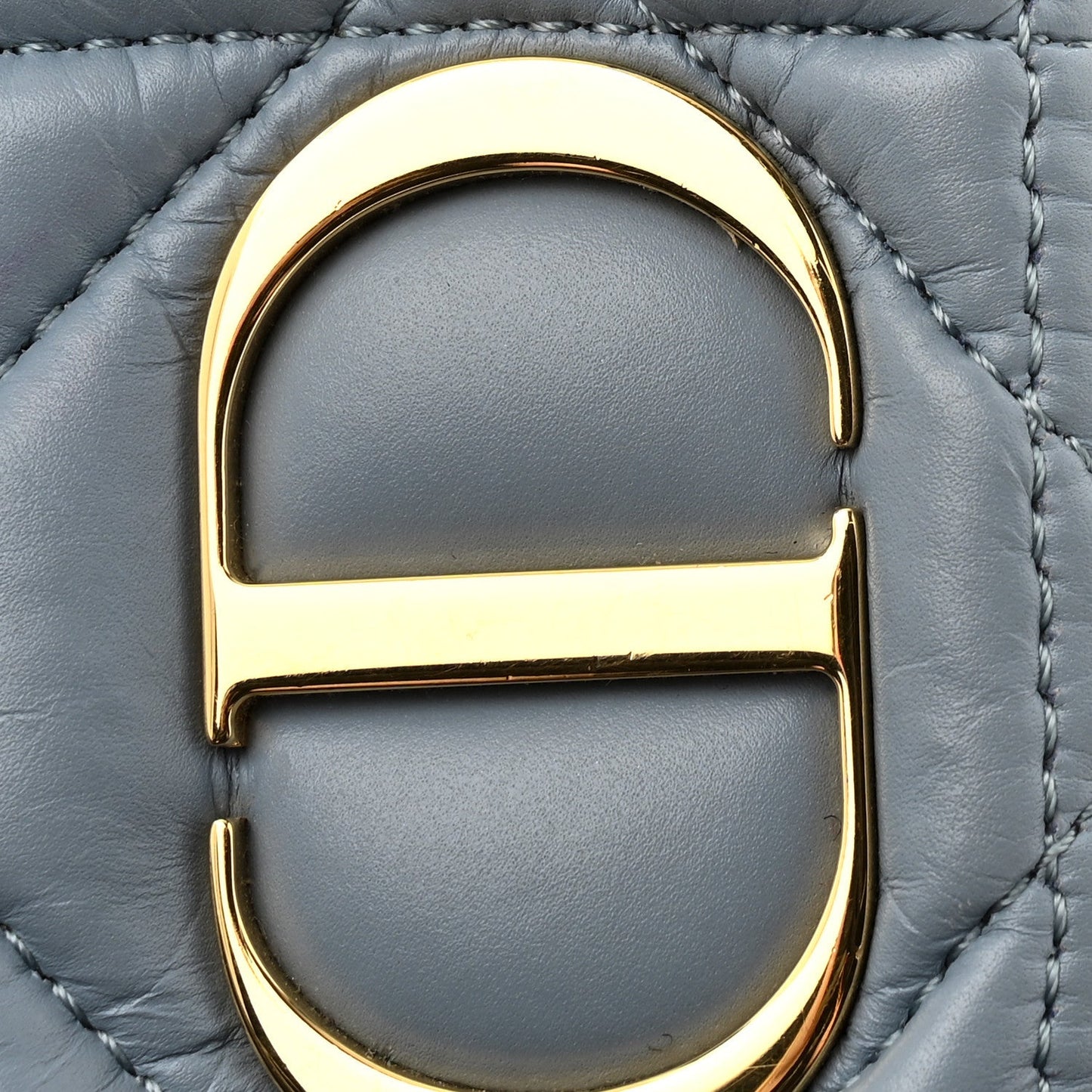 Lambskin Macrocannage Mini Dior Caro Bag Cloud Blue