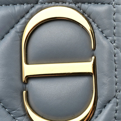 Lambskin Macrocannage Mini Dior Caro Bag Cloud Blue