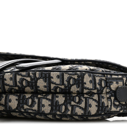 Oblique Saddle Bag With Strap Blue