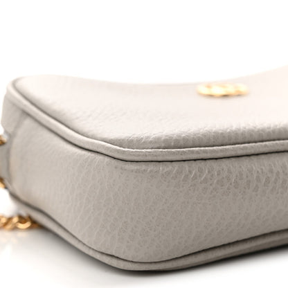 Dollar Calfskin Super Mini GG Marmont Chain Shoulder Bag Deep Grey