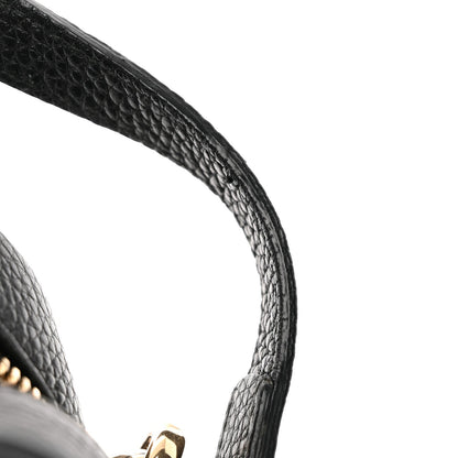 Pebbled Calfskin Soho Disco Bag Black