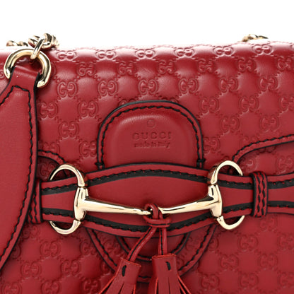 Soft Microguccissima Mini Emily Chain Shoulder Bag Rosso