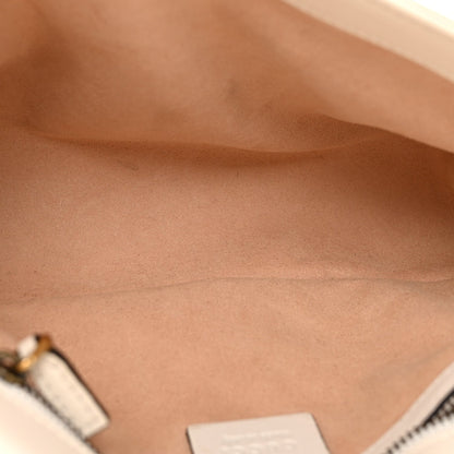 Calfskin Matelasse Small GG Marmont Shoulder Bag White