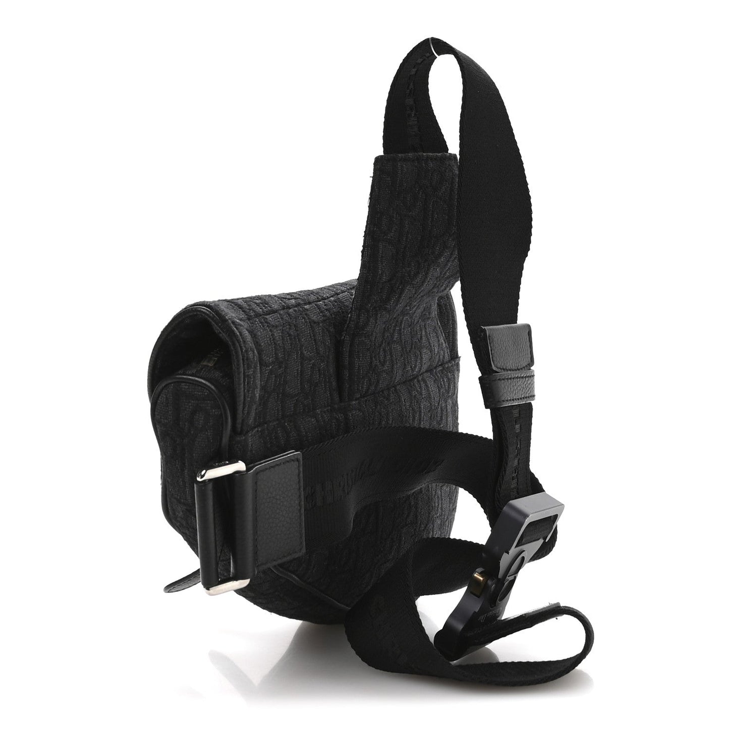 Oblique Mens Saddle Bag Black Blue