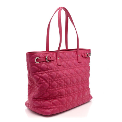 Coated Canvas Cannage Medium Panarea Tote Pink
