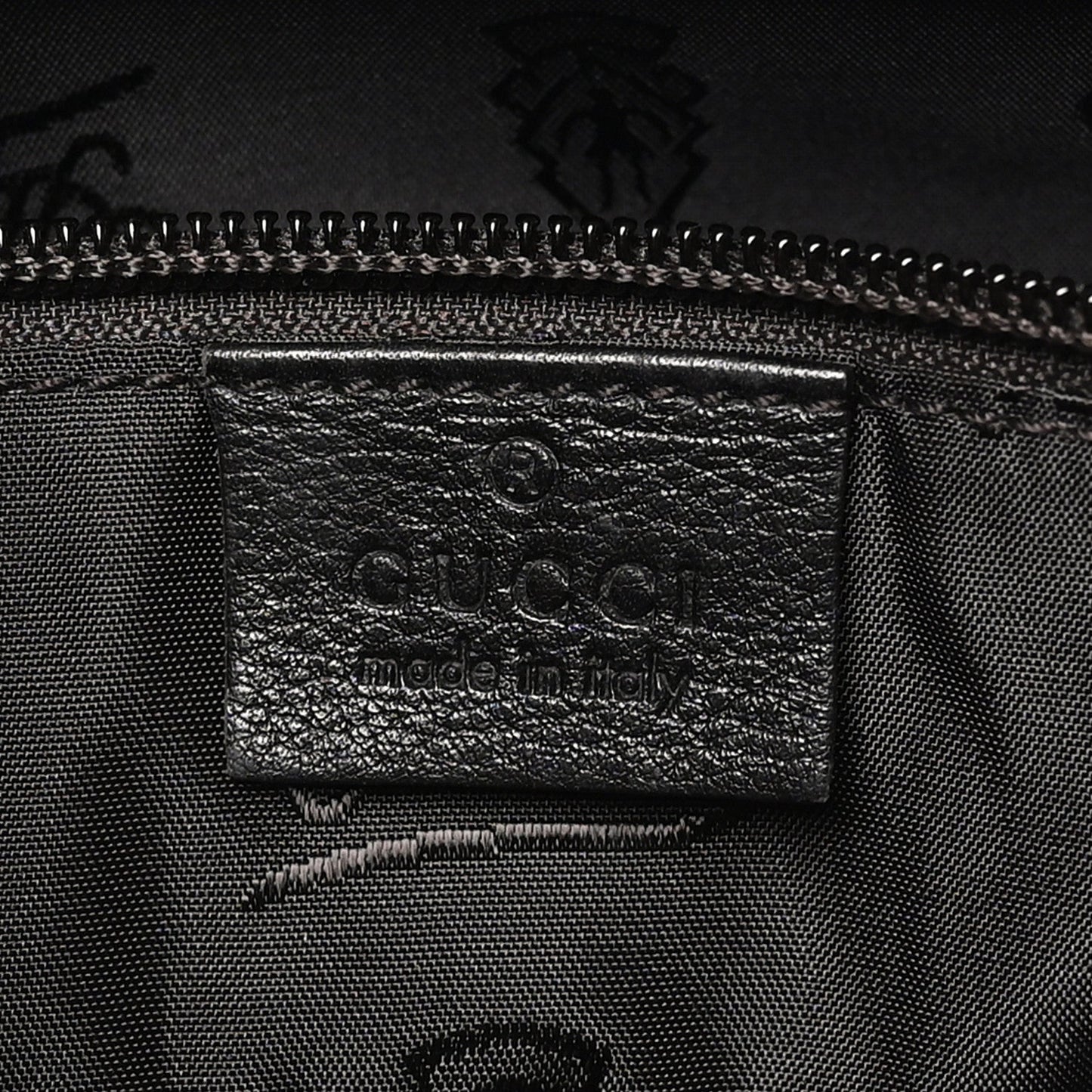 Guccissima Medium Flat Messenger Bag Black