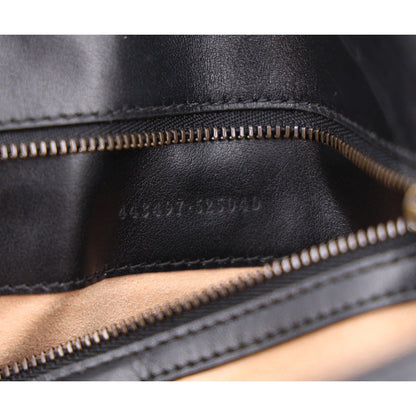 Calfskin Matelasse Small GG Marmont Shoulder Bag Black
