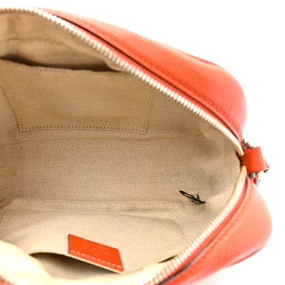 Pebbled Calfskin Small Soho Disco Bag Sun Orange