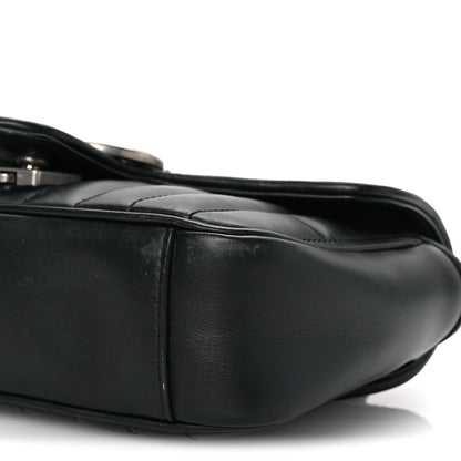 Calfskin Matelasse Aria Mini GG Marmont Shoulder Bag Black