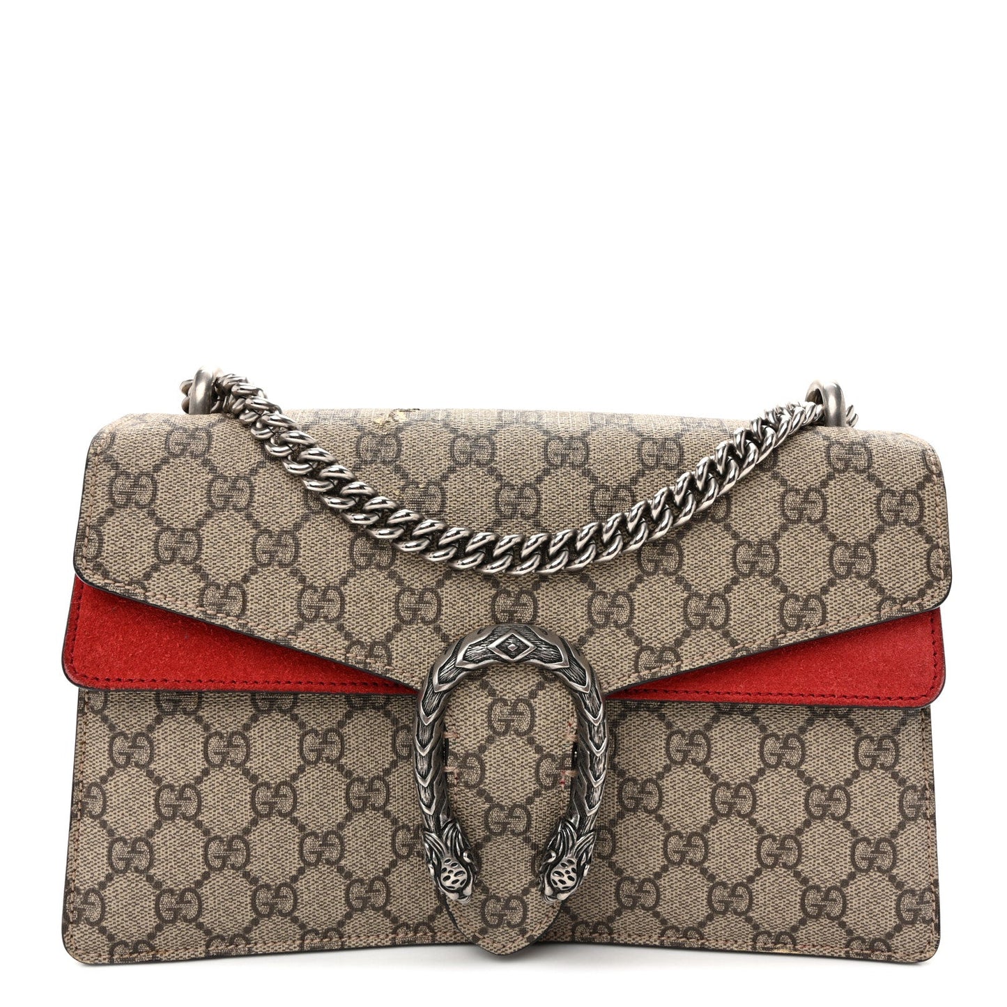 GG Supreme Monogram Small Dionysus Shoulder Bag Red