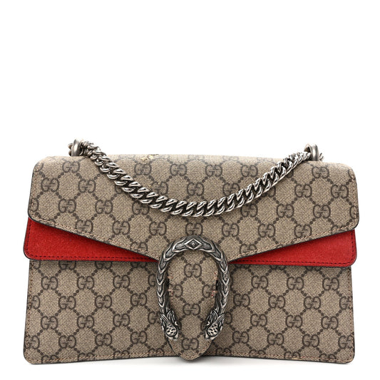 GG Supreme Monogram Small Dionysus Shoulder Bag Red