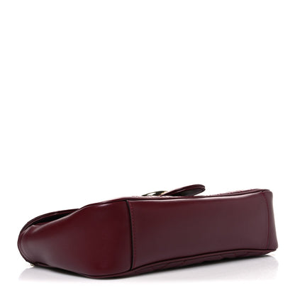 Calfskin Matelasse Medium GG Marmont Shoulder Bag Rosso Ancora Red