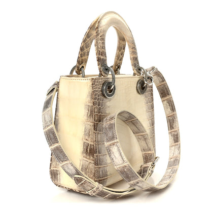 Niloticus Crocodile Himalaya Crystal Small Lady Dior White