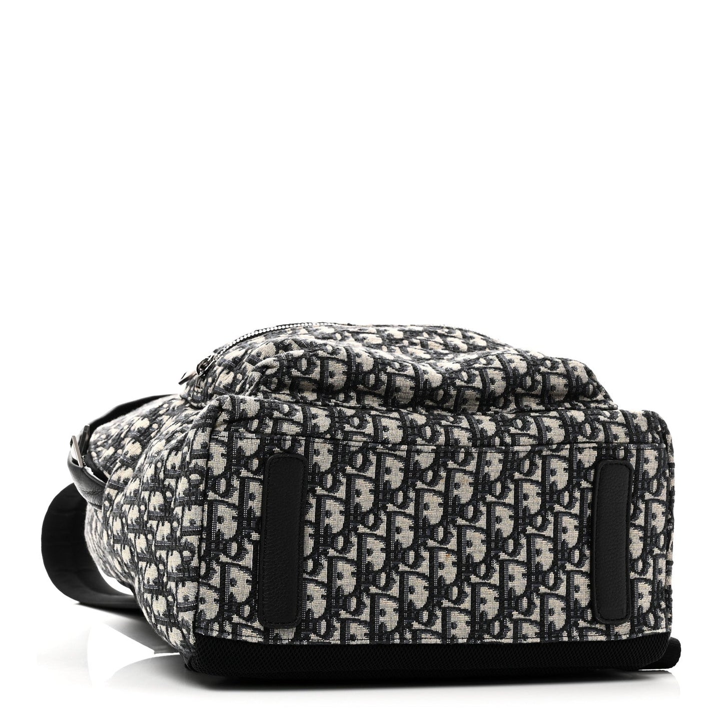 Oblique Calfskin Rider Backpack Beige Black