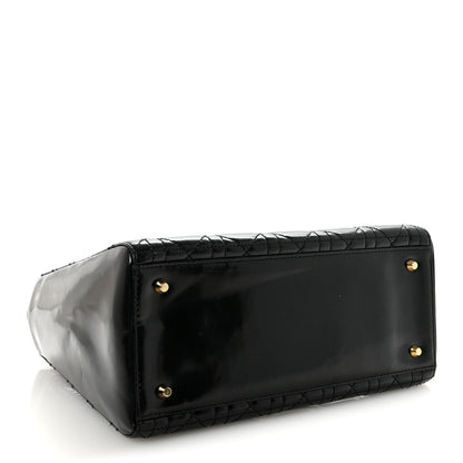 Patent Cannage Medium Lady Dior Black