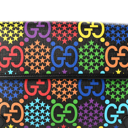 GG Supreme Monogram Psychedelic Slim Belt Bag Black