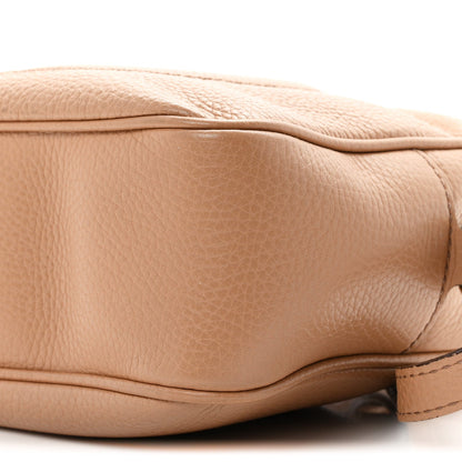 Pebbled Calfskin Small Soho Disco Bag Camelia