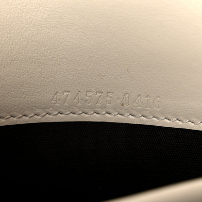 Calfskin Matelasse GG Marmont Chain Wallet Mystic White