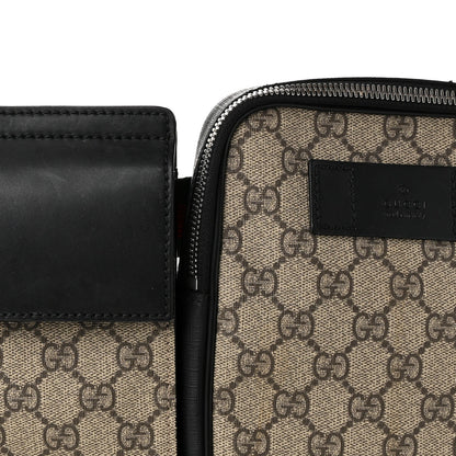 GG Supreme Monogram Web Belt Bag Black
