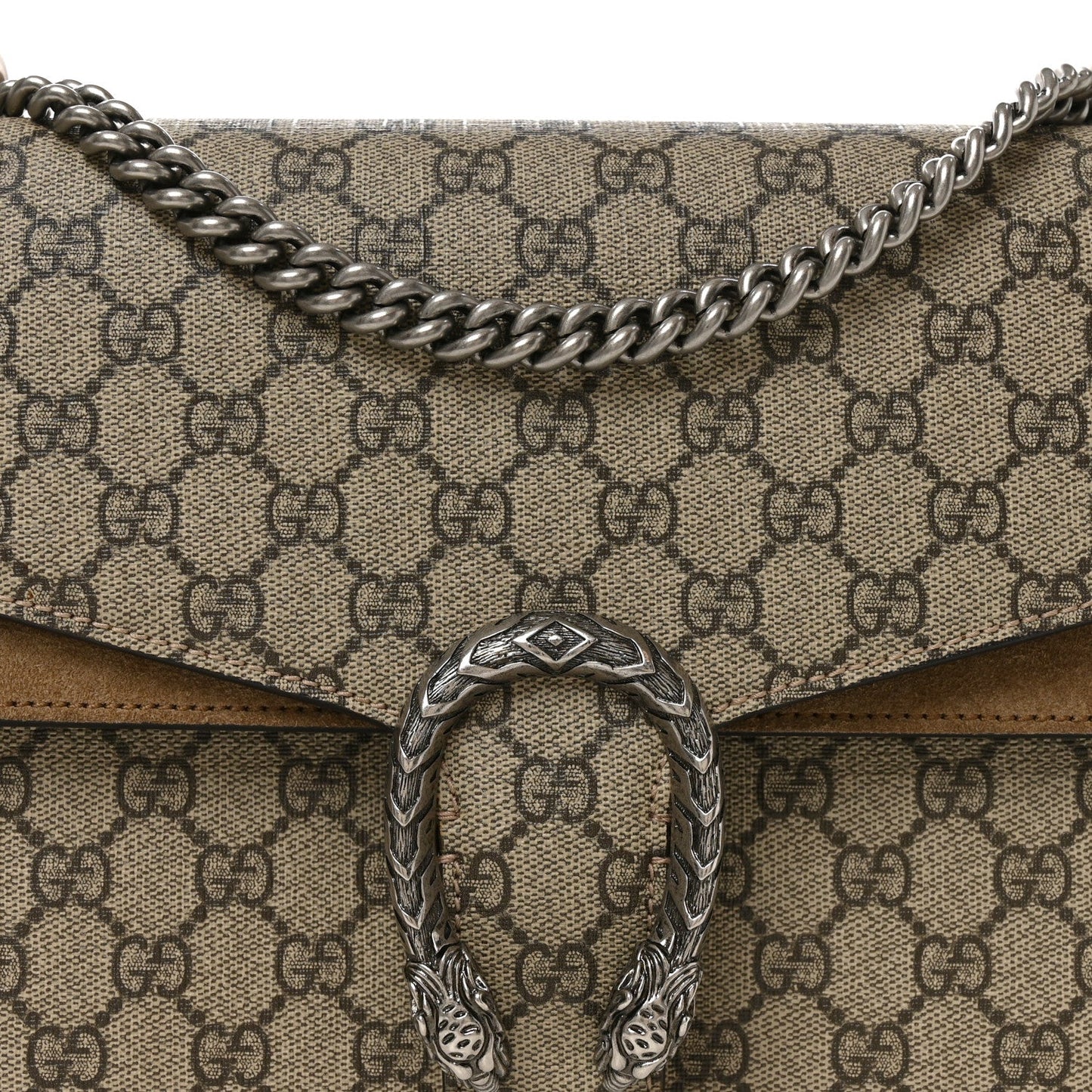 GG Supreme Monogram Medium Dionysus Shoulder Bag Taupe Taupe
