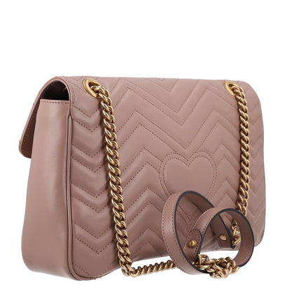 Calfskin Matelasse Medium GG Marmont Shoulder Bag Porcelain Rose