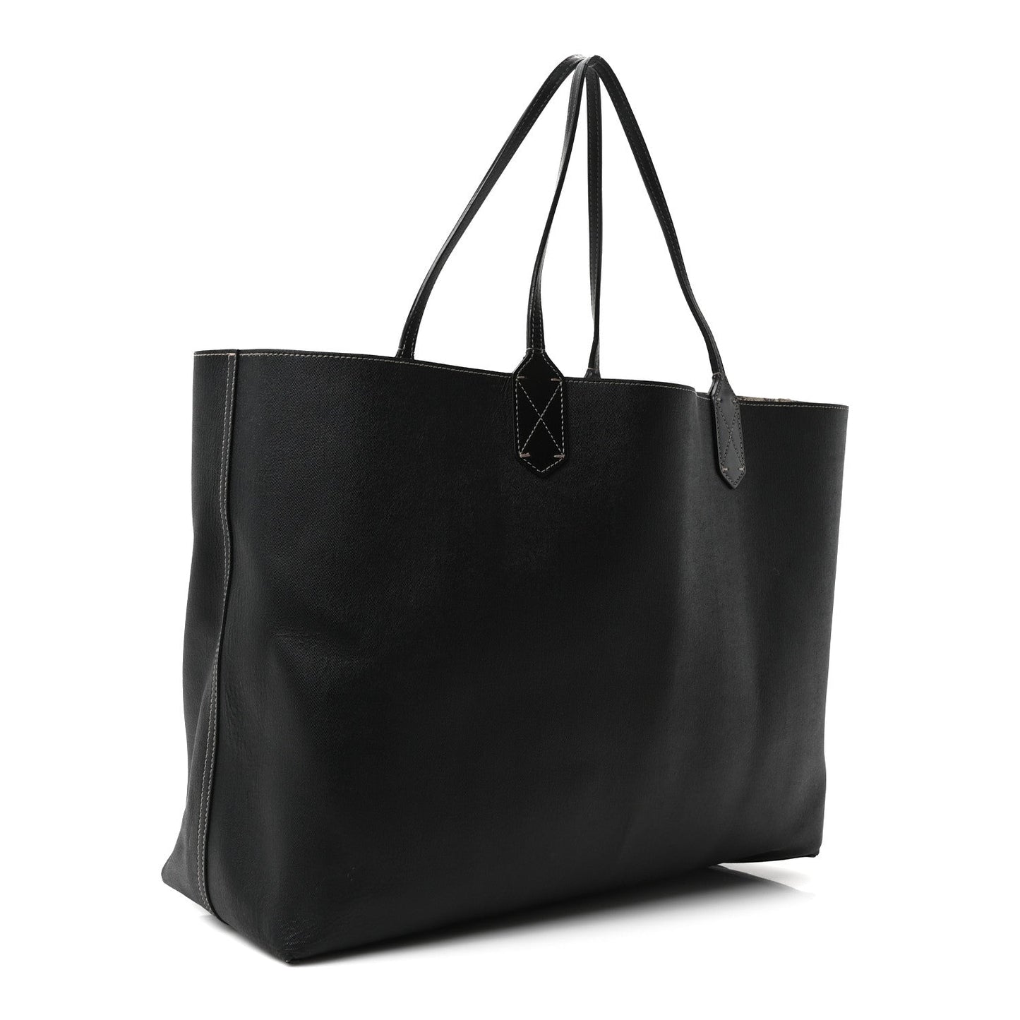 GG Supreme Monogram Large Reversible Tote Beige Black