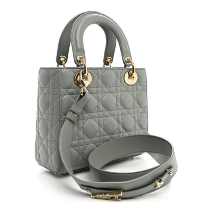 Lambskin Cannage Small My ABCDior Lady Dior Grey