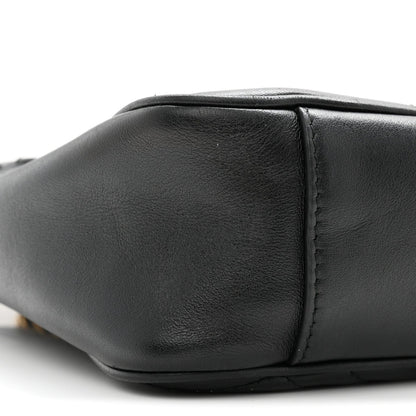 Calfskin Matelasse Medium GG Marmont Shoulder Bag Black