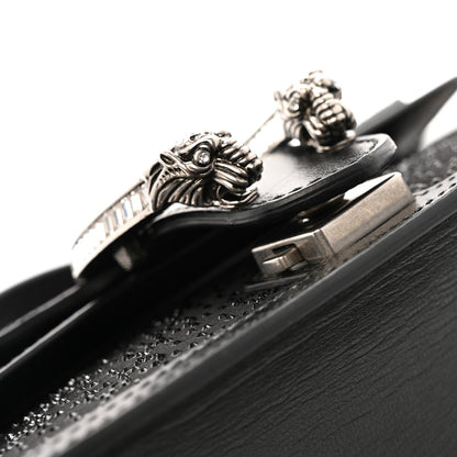 Satin Crystal GG Monogram Mini Dionysus Top Handle Bag Black