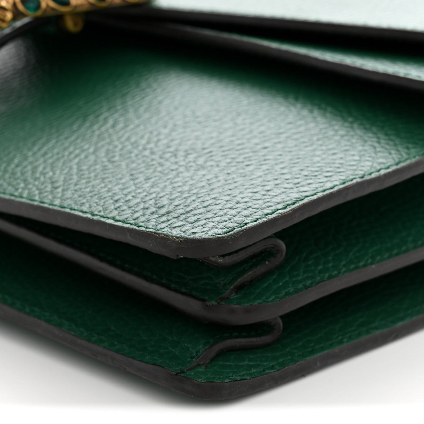 Pebbled Calfskin Small Dionysus Shoulder Bag Emerald