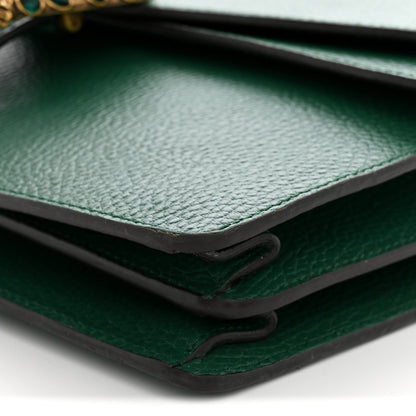 Pebbled Calfskin Small Dionysus Shoulder Bag Emerald