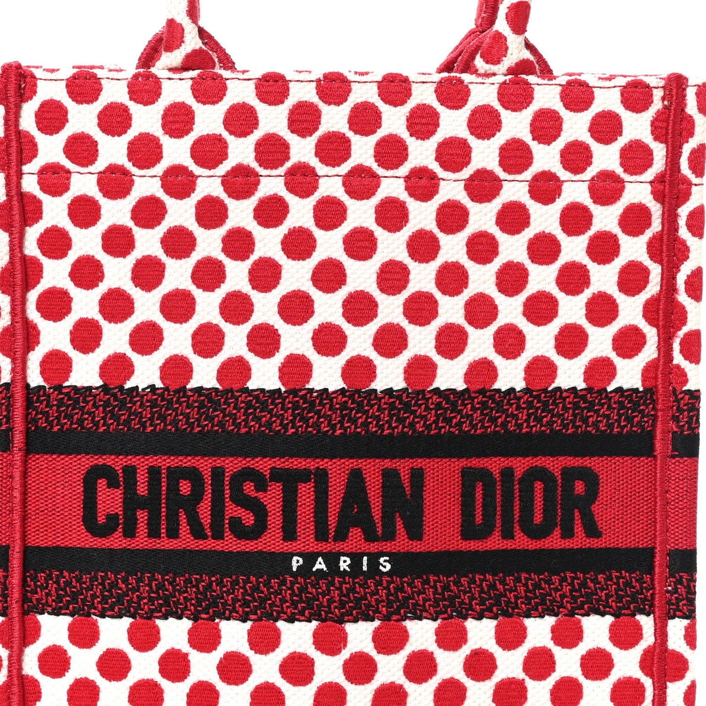 Canvas DiorAmour Dots Vertical Book Tote Red