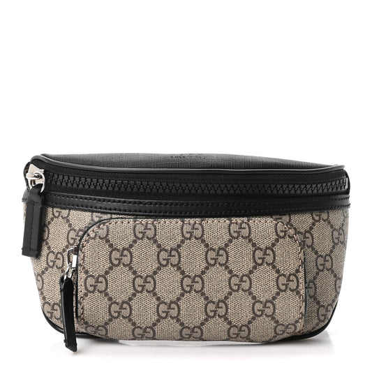 GG Supreme Monogram Belt Bag Black