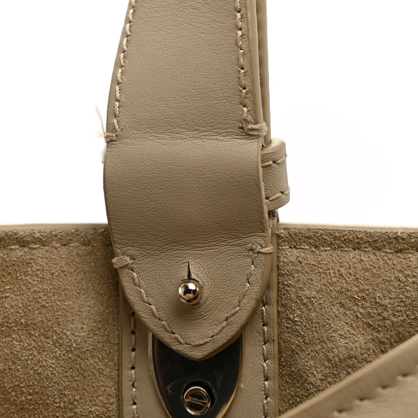 Calfskin Macrocannage Medium Toujours Powder Beige