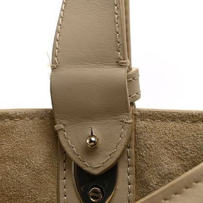 Calfskin Macrocannage Medium Toujours Powder Beige