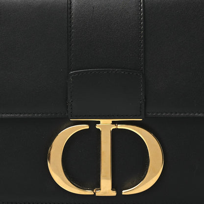 Box Calfskin 30 Montaigne Flap Bag Black