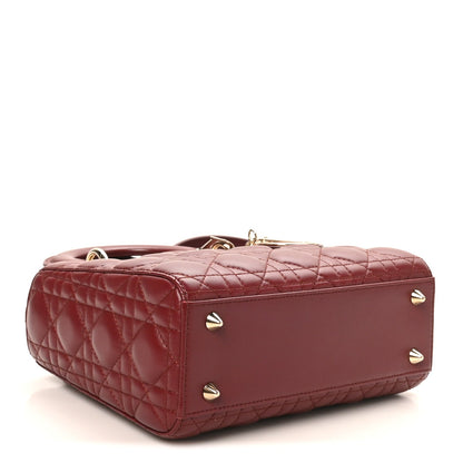 Lambskin Cannage Small My ABCDior Lady Bordeaux