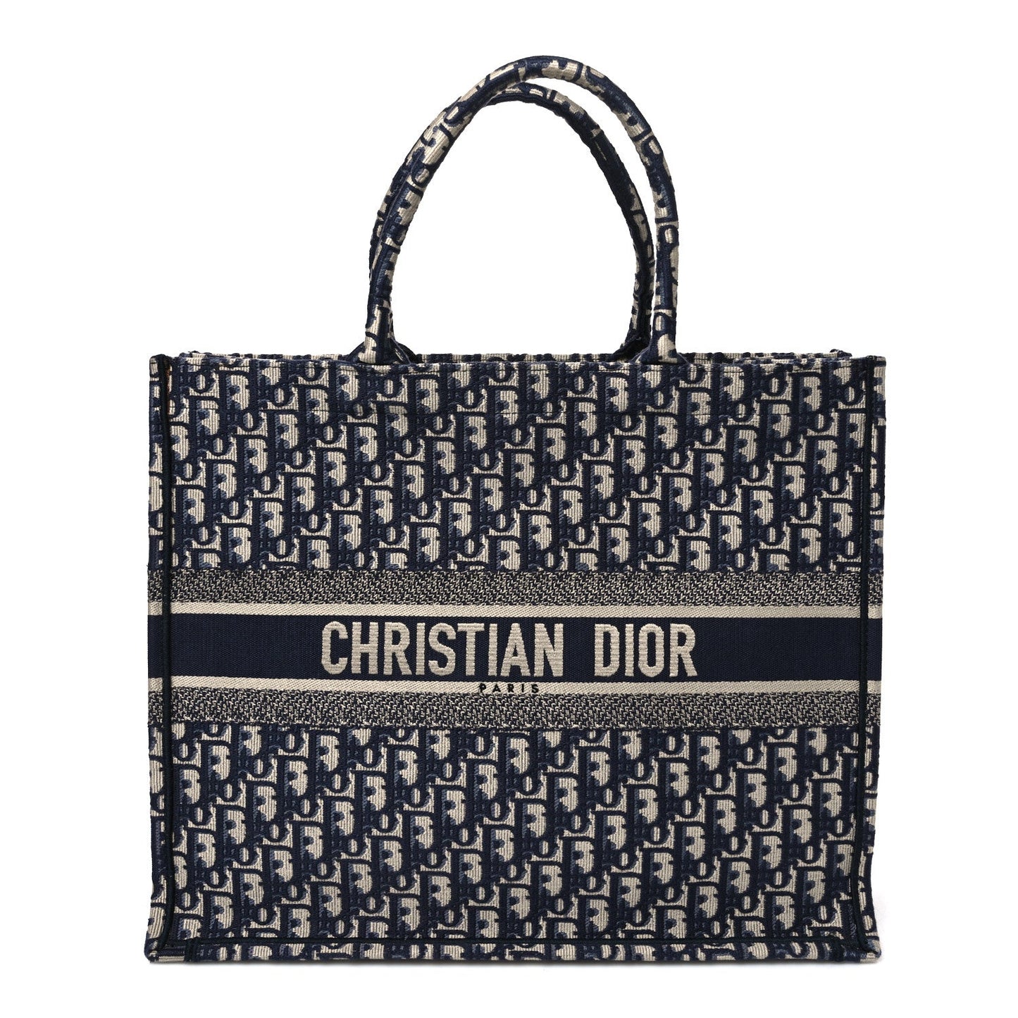 Oblique Large Book Tote Blue Multicolor