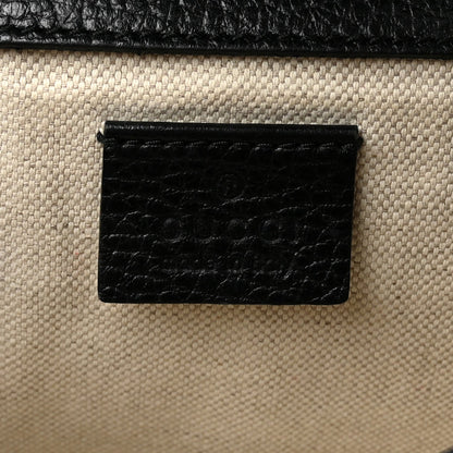 Pebbled Calfskin Small Dionysus Shoulder Bag Black