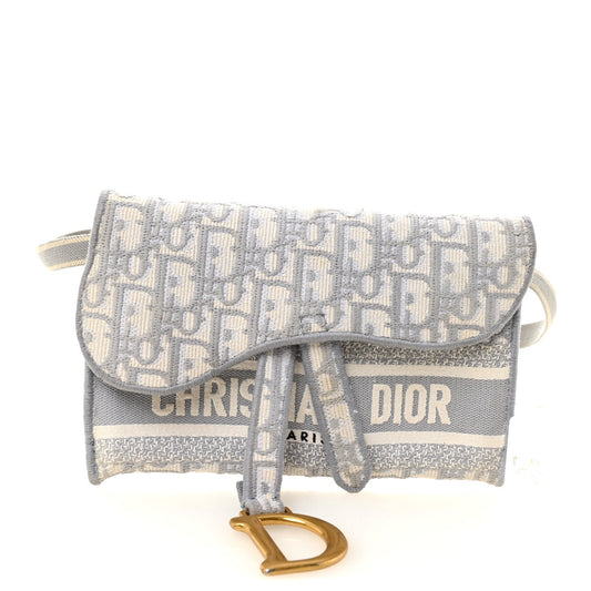 Oblique Slim Saddle Pouch Grey