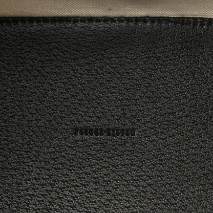 Textured Dollar Calfskin Small Ophidia Shoulder Tote Bag Black