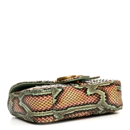 Snakeskin Matelasse GG Marmont Chain Belt Bag