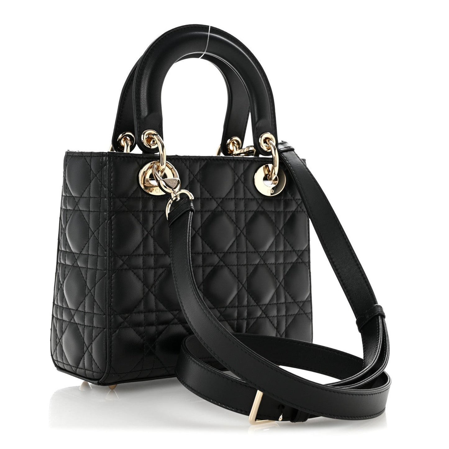 Lambskin Cannage Small Lady Dior Black
