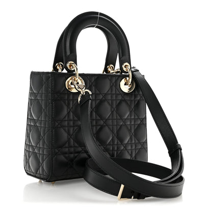 Lambskin Cannage Small Lady Dior Black