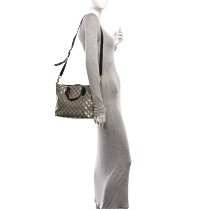 Soft GG Supreme Monogram Bees Small Crossbody Tote Beige Oro Black