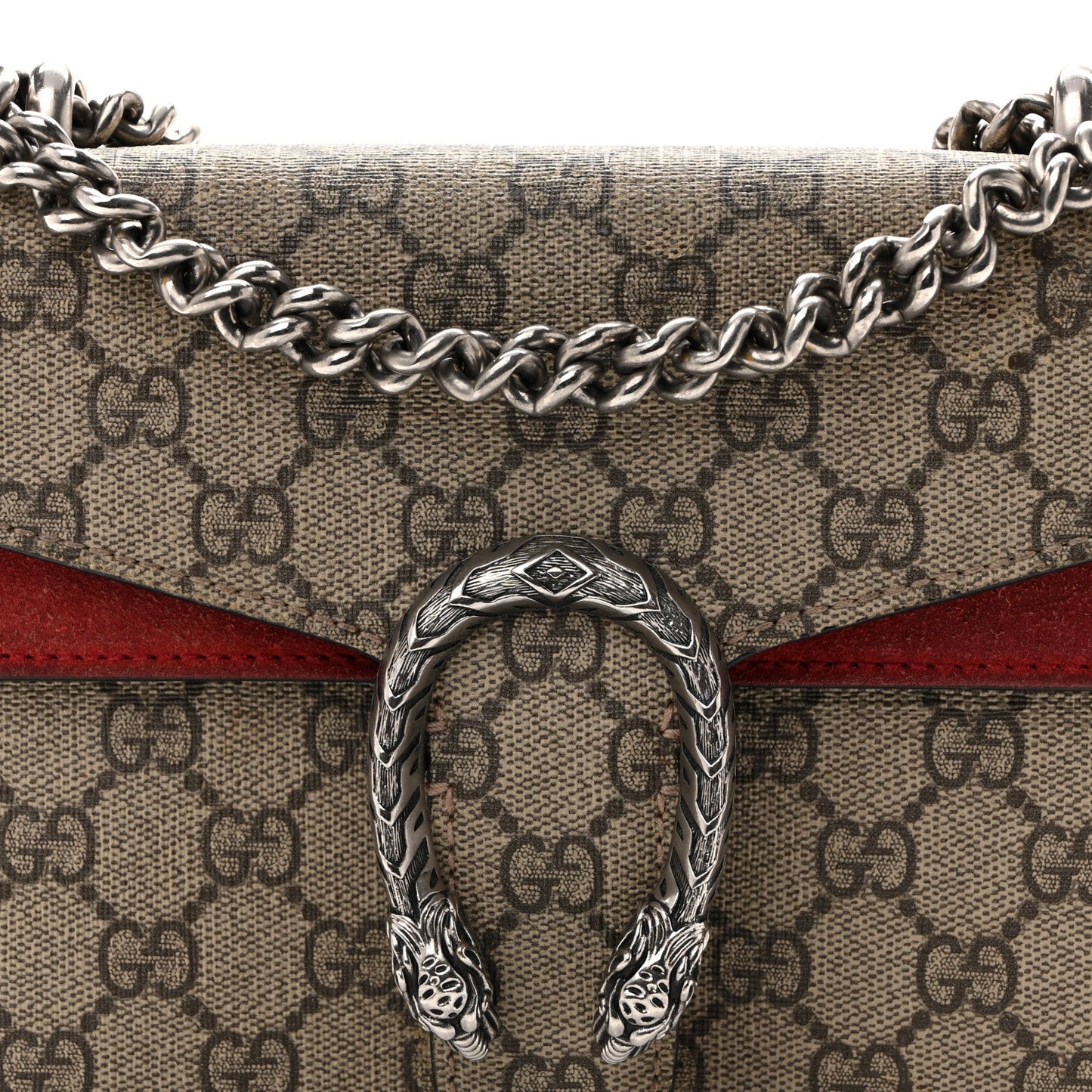 GG Supreme Monogram Mini Dionysus Shoulder Bag Red