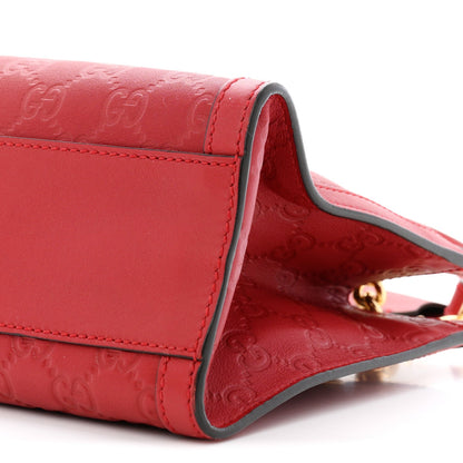 Guccissima Small Padlock Tote Red
