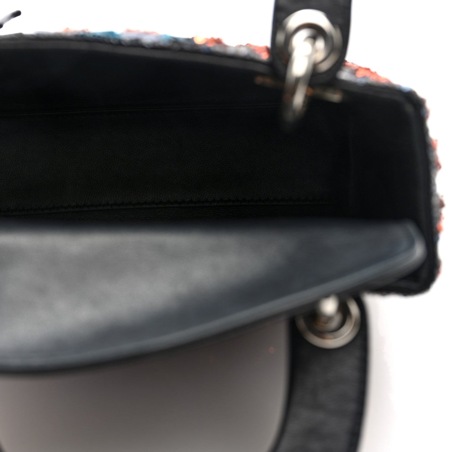 Sequin Lambskin Esprit Tokyo Mini Lady Dior Blue Multicolor
