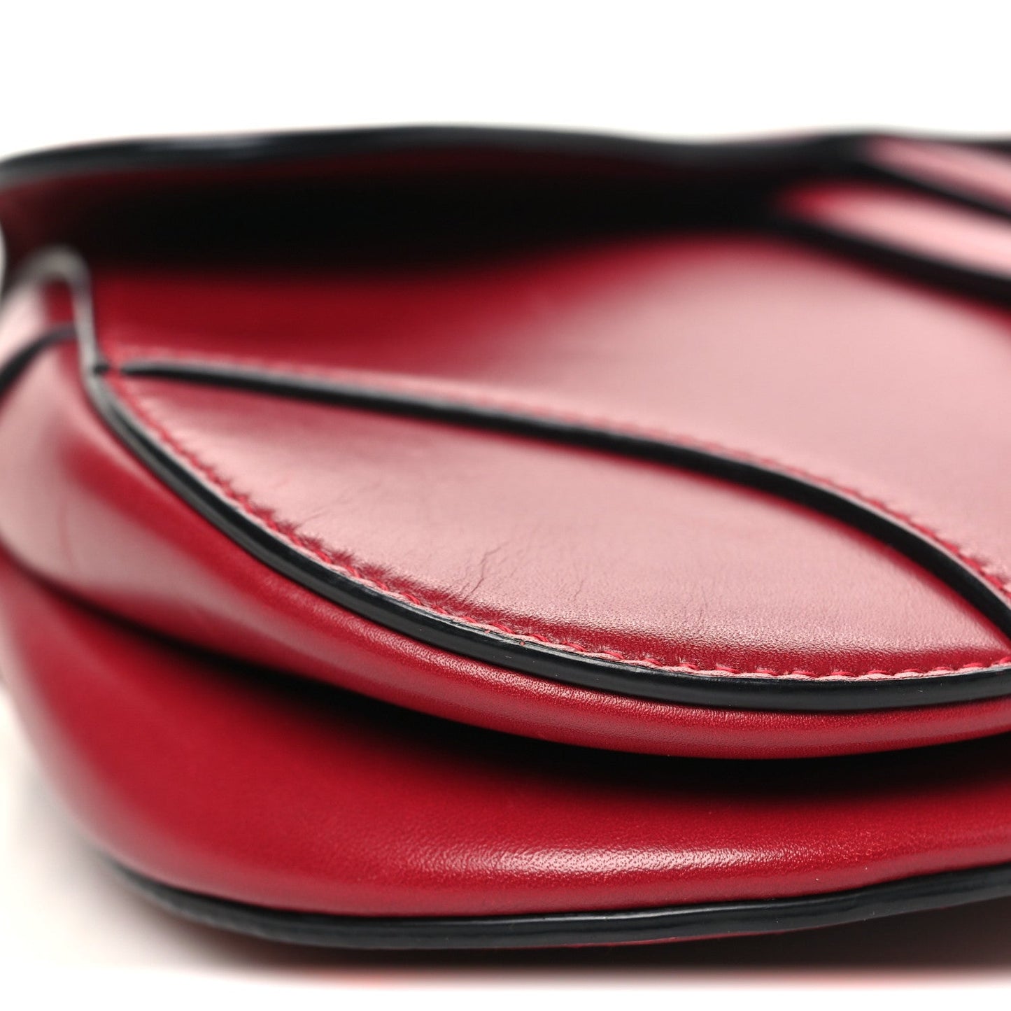 Calfskin Mini Saddle Bag Red